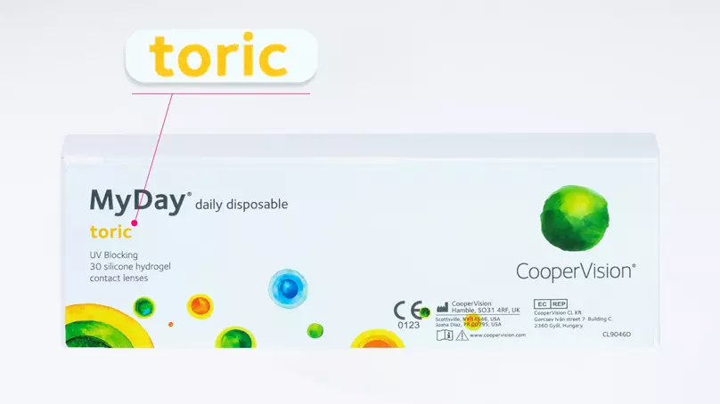 MyDay daily disposable toric (30 линз) -6,50/-1,25/170